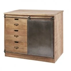 Meubles de cuisine Soldes -Meubles de cuisine Soldes meuble bas de cuisine 3 tiroirs 1 porte en manguier massif 1000 11 14 187589 2