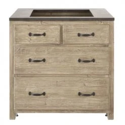 Maisons Du Monde Meubles Bas Meuble Bas De Cuisine 4 Tiroirs En Pin Recyclé